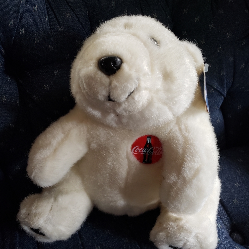 Vintage Coca Cola Polar Bear Plush Coke 1996